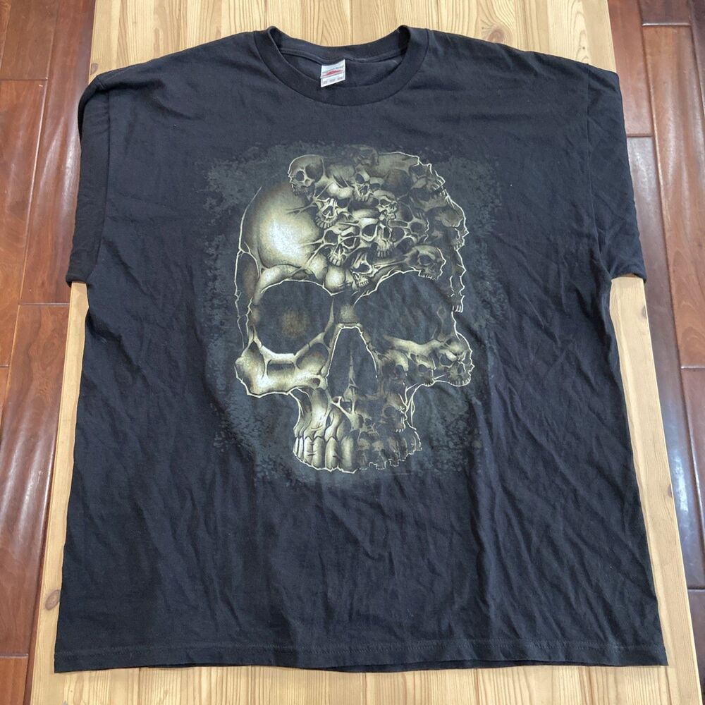 Vintage Big Skull T Shirt Tennessee River 2XL Grunge